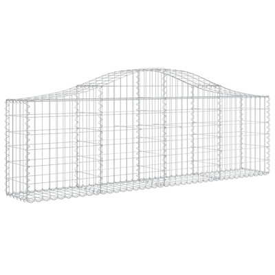 Arched Gabion Baskets 2 Pcs Galvanised Iron