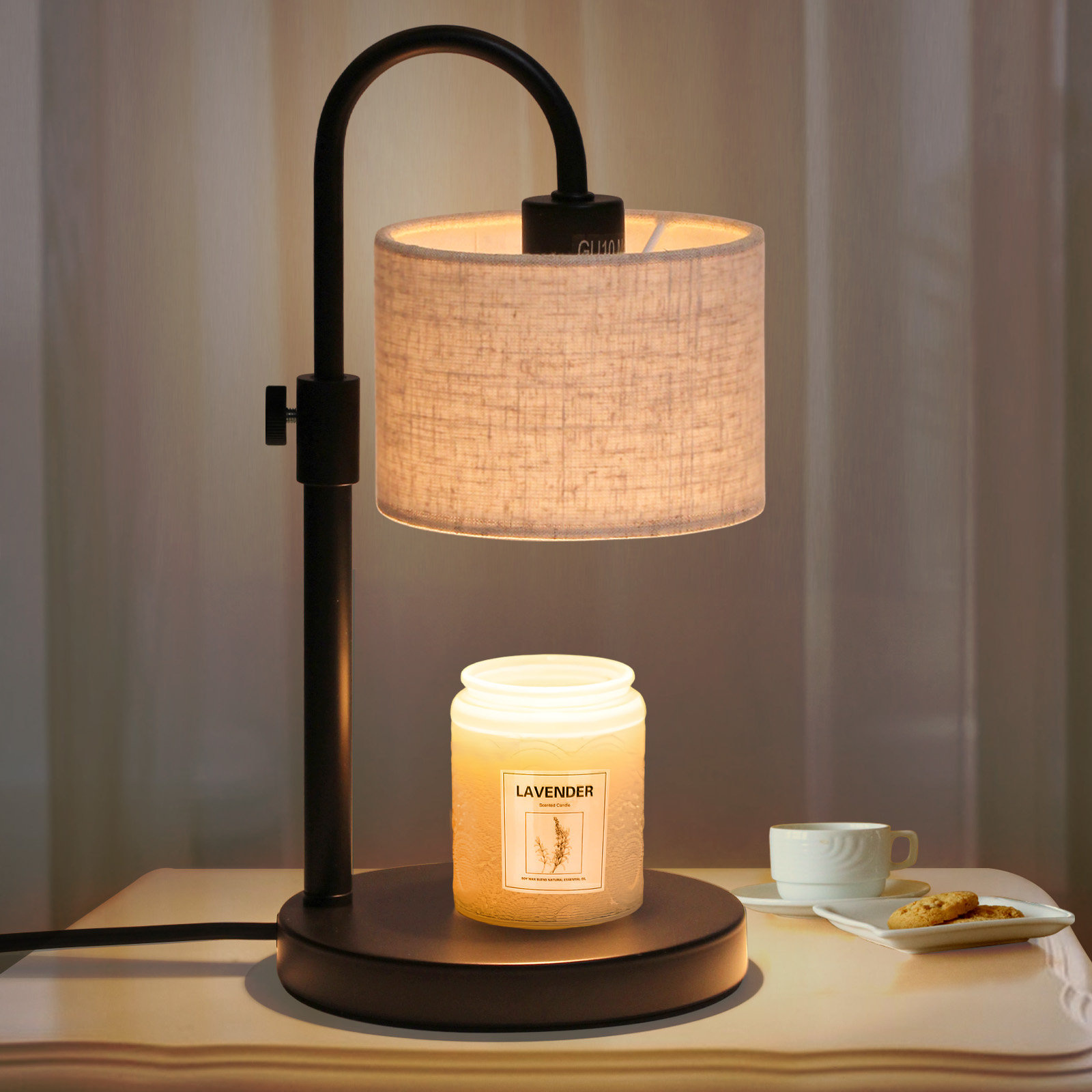 Ebern Designs Candle Warmer Lamp with Timer, Height Adjuatable Candle Wax Warmer with two Bulbs, Home Room Decor, Gifts for Women & Reviews | Wayfair