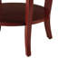 Table ronde rouge avec tablette - Rehausse l'attrait décoratif fait de pièces de bois massif-122642045