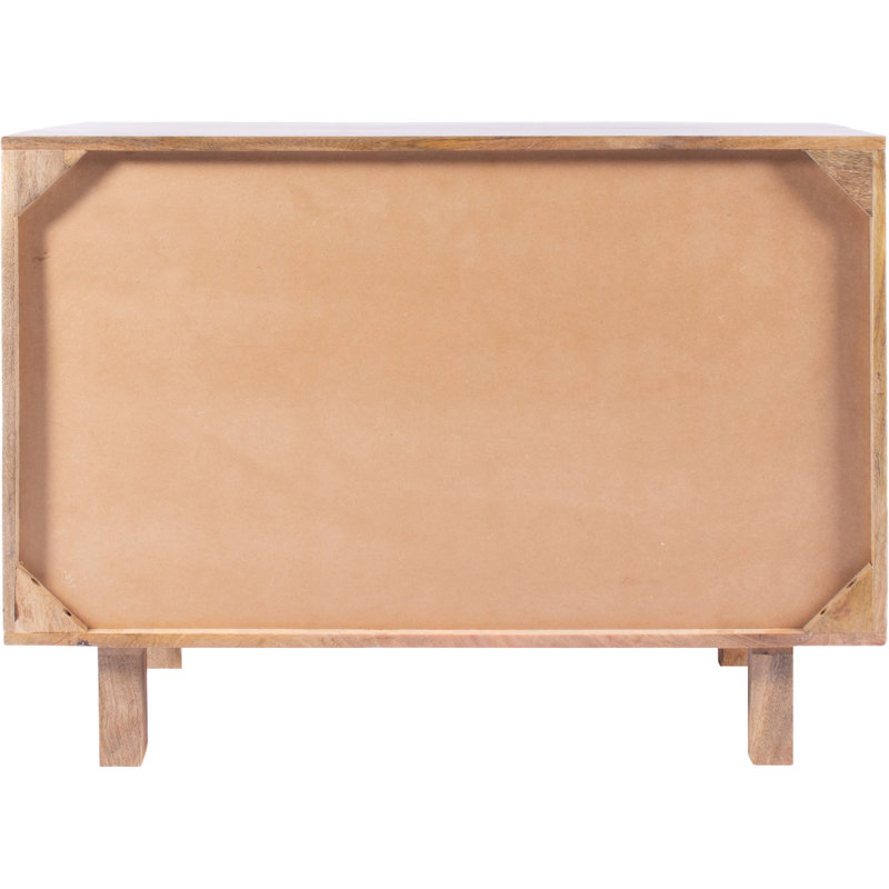 Ashton 3 Drawer Accent Chest, Brown/Dark Gray