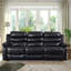 77.17'' Faux Leather Manual Reclining Sofa With LED Lighting & Cup Holders-116403580