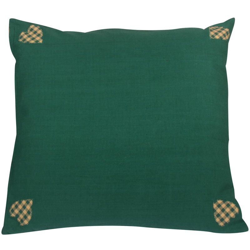 Johnnie Plaid Square Cushion, Green