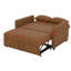 Canapé-lit convertible 51,57 ", fauteuil surdimensionné réglable avec trois ports USB pour les petits bureaux-1568857574