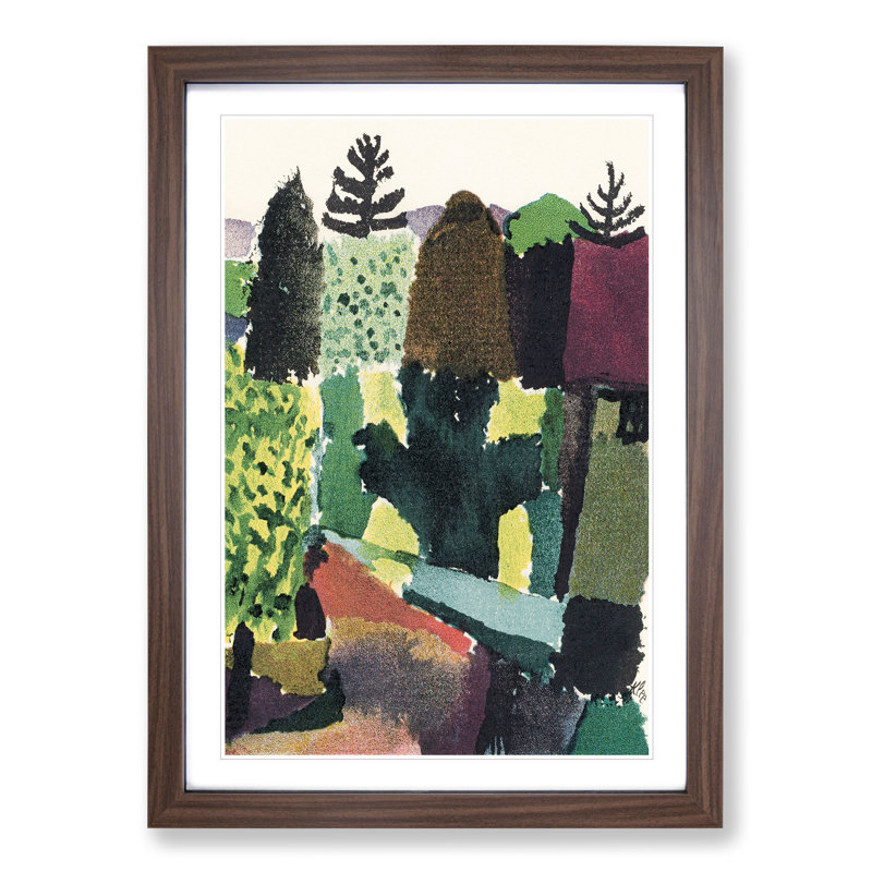 Park by Paul Klee - Wall Art, Walnut Framed, 36cm H x 27cm W x 2cm D