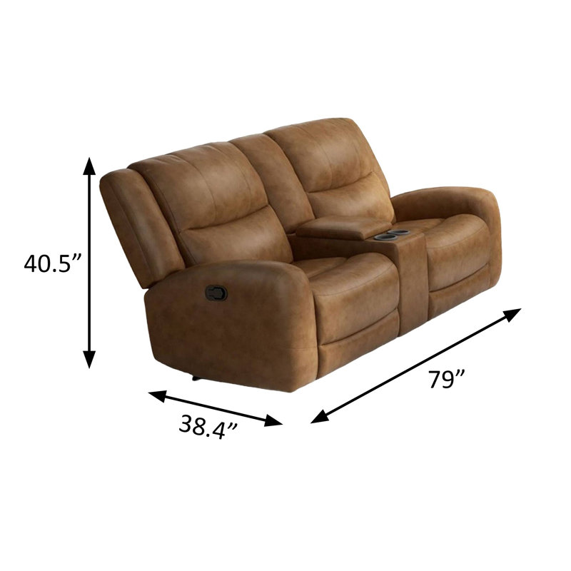 Causeuse transitionnelle l 79 po, brun, Brun