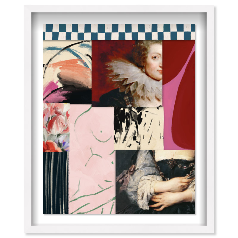 Estampe abstraite Ornate Modern II Shadowbox par Oliver Gal, 46.5"H x 37.5"W, White Frame