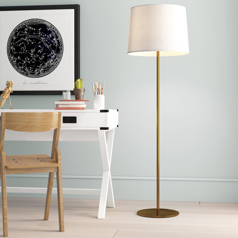 60'' Antique Brass Traditional Floor Lamp