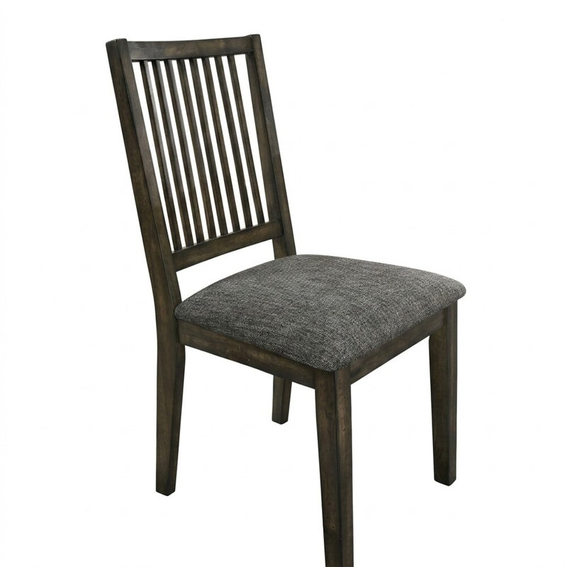 Chaise d'appoint en tissu gris Spindle (ensemble de 2)