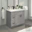 Base de meuble-lavabo 36 po avec commode à tiroirs gris clair