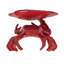Distressed Red Decorative Cast Iron Crab Shaped Dish