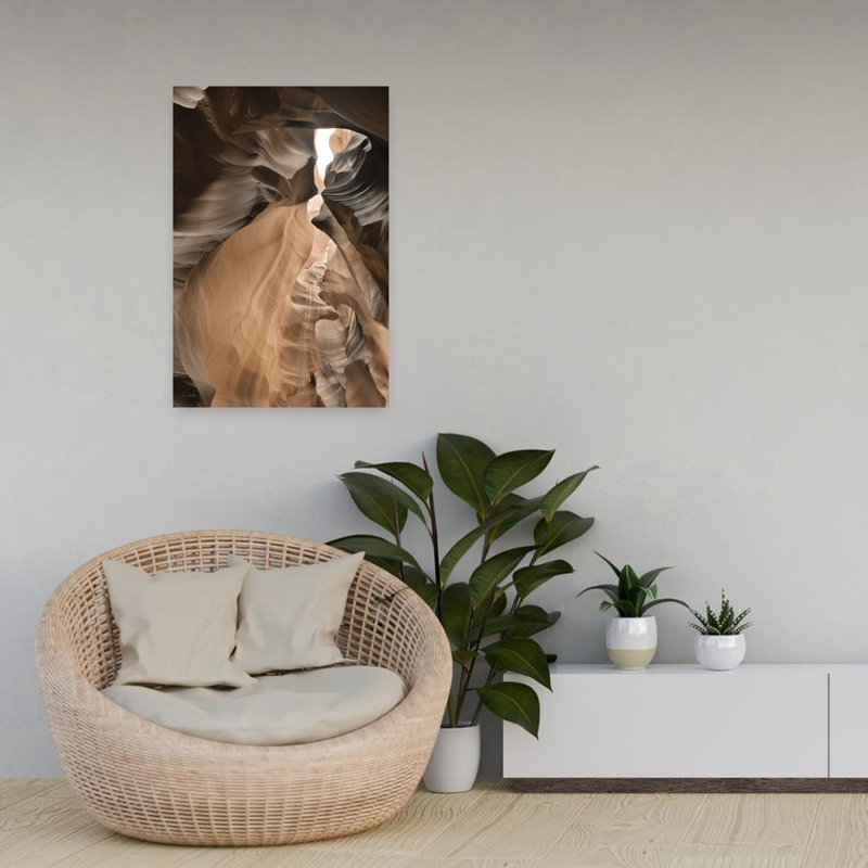 Tourbillon de grès, art abstrait contemporain, H 24 po x l 16 po