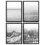 "Photographie de paysage en noir et blanc, montagnes, arbres, eau, décor", 4 pièces-101520362-101520367