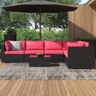 Roumfort 6 - Person Patio Conversation Set with Cushions