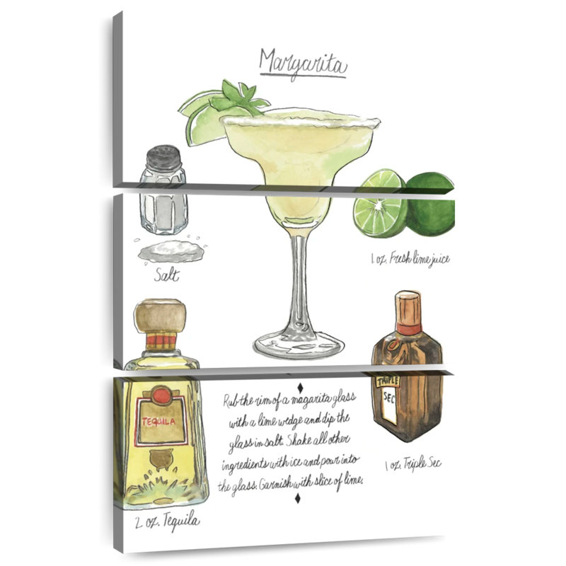 Cocktail classique - Margarita, H 38 po x l 24 po