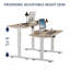 Bureau électrique debout à hauteur réglable pour la maison et le bureau, table d'ordinateur de luxe moderne, bureau relevable de 55 pouces-121068383