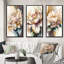 «Rose et crème à l'aquarelle», 3 pièces sur toile-2122708880-2122708887