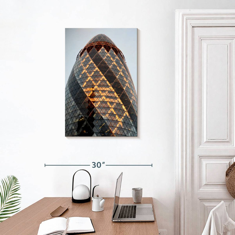 Lilie The Gherkin Skyscraper, 30" H x 20" W