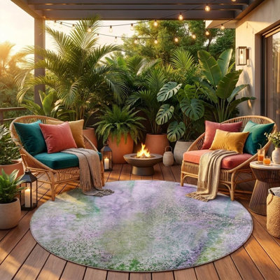 Tapis d'intérieur rond 8 po