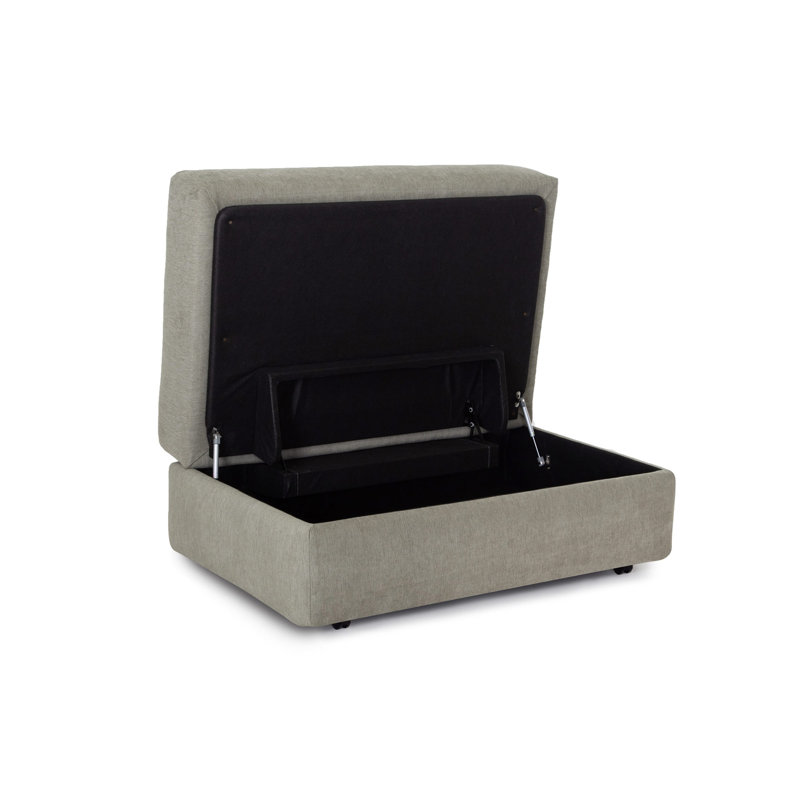 Wilmot Storage Ottoman W/ Caster Legs, Gray