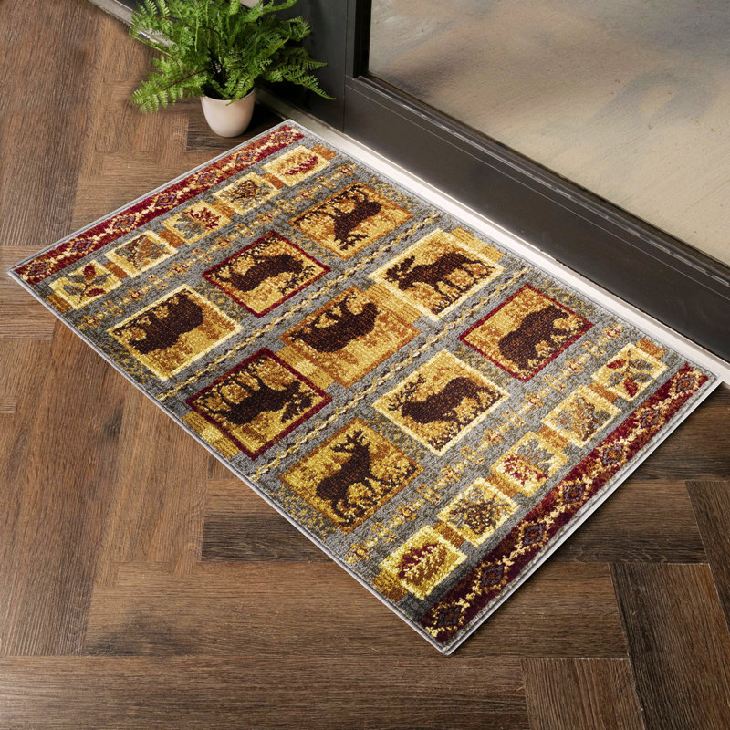 Area Rug With Wild Animals And Nature Themed, Runner 2'7" x 7'3"