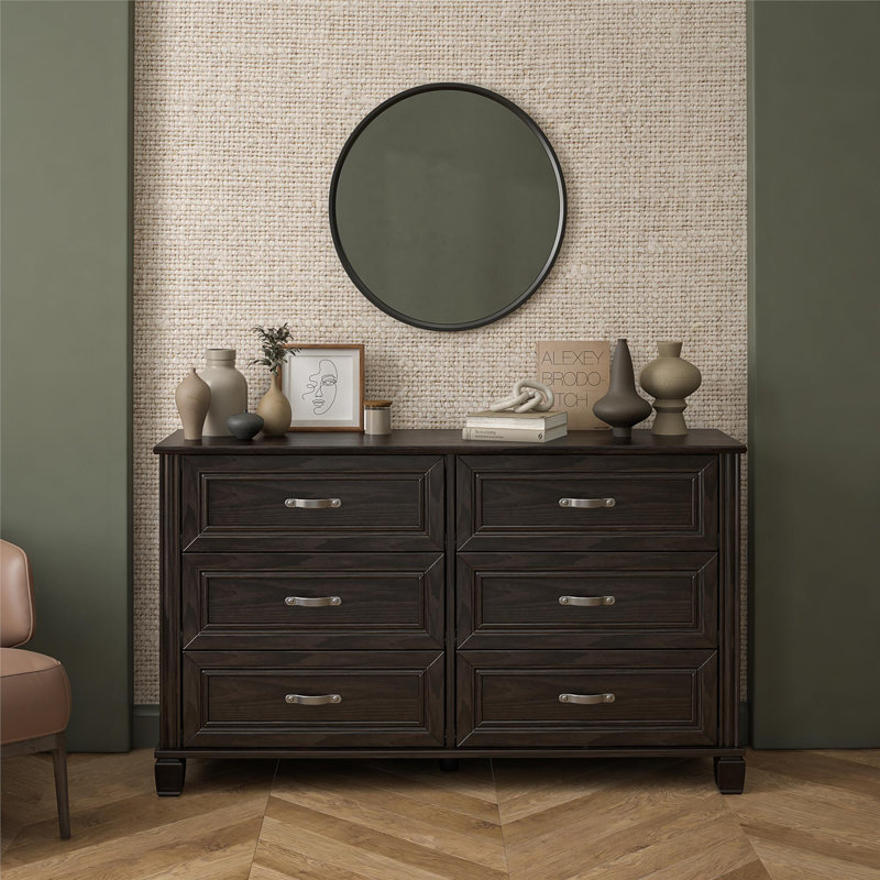 Commode 6 tiroirs Hillview, Espresso
