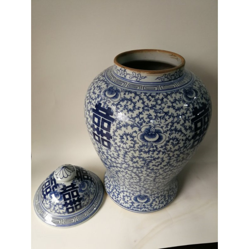 Handmade Ginger Jar, 20.1" H x 10.6" W x 10.6" D