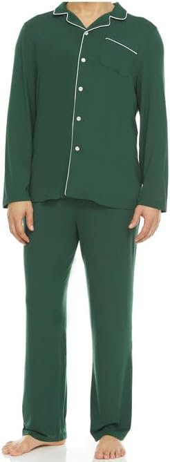Micro Modal Jersey Above Knee Bathrobe with Pockets, Black, XL