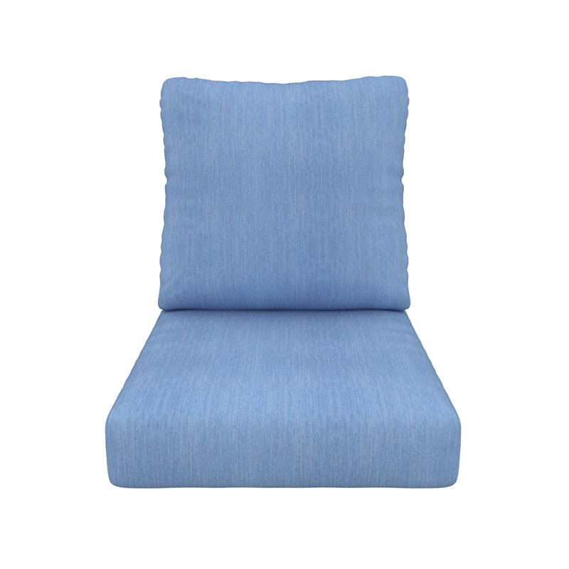 Deep Seating Outdoor Sunbrella® Seat/Back Cushion, Cast Ocean Sunbrella® Plainweave