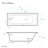 Voltaire 66" x 36" Reversible Drain Drop-In Bathtub