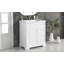 Meuble-lavabo de 30 pouces avec lavabo, armoire et tiroirs, panneau de fibres à densité moyenne durable et fabrication en bois massif pour les salles de bain modernes