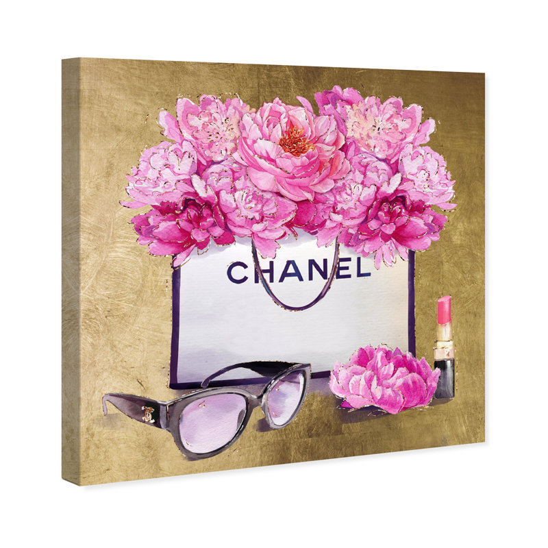 Mode et mode de vie glamour - mode graphique sur toile, H 30 po x l 30 po, Toile tendue, Sans cadre