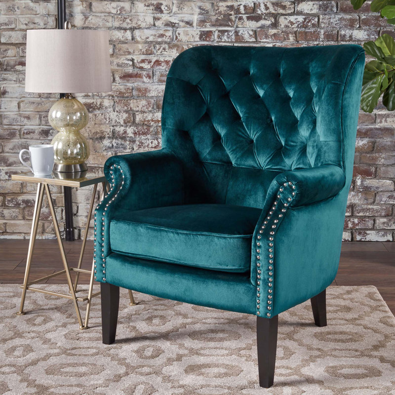 CHAISE DE CLUB MODERNE, Sarcelle