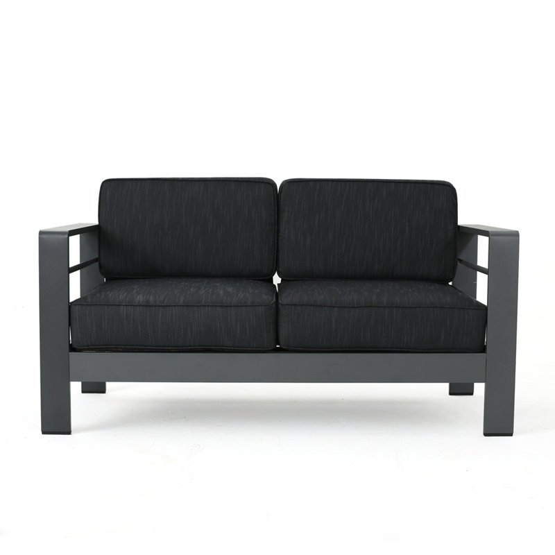 Outdoor Patio Loveseat, Black
