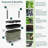 Permasteel Self-watering Garden Bed, Rolling Planter For Vegetables, Flowers, Herbs, And Fruit, Outdoor Indoor, Caster Wheels, Army Green-123417626