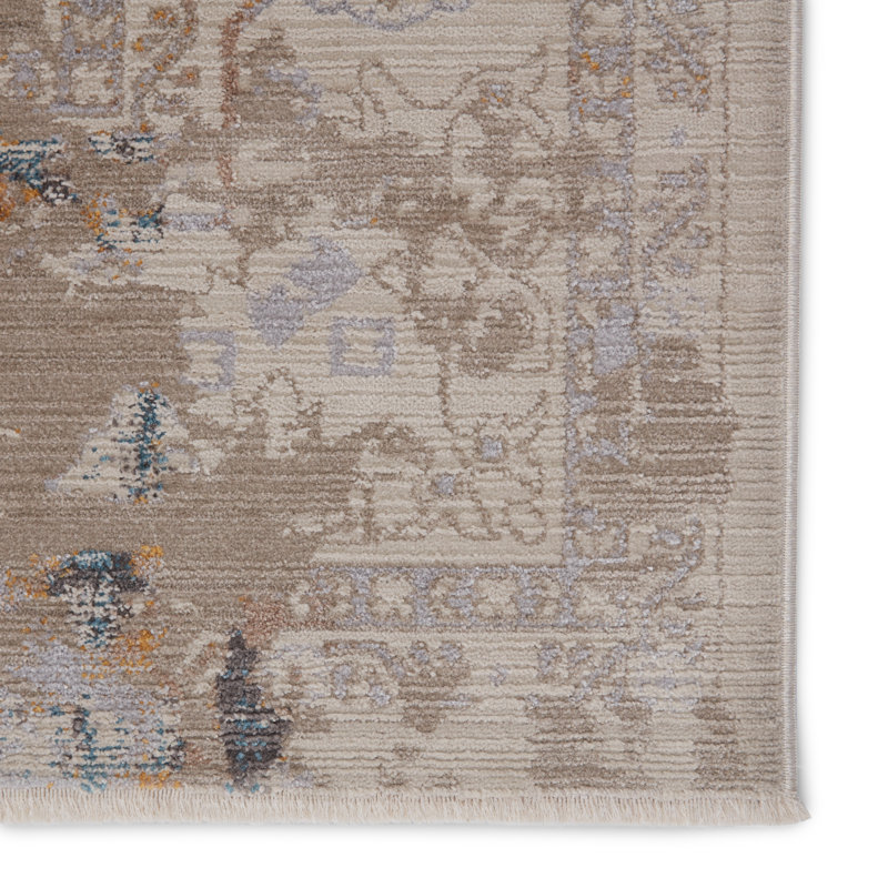 Rayon Abstract Indoor Rug, Rectangle 5'3" x 7'6"
