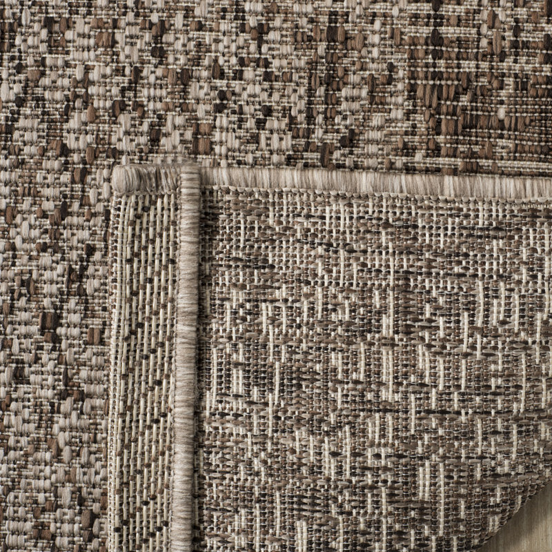 Atwells Looped Beige/Brown Indoor/Outdoor Rug, Rectangle 79 x 152 cm