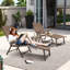 Cllgone Outdoor Metal Chaise Lounge with Table-759647663-703205134