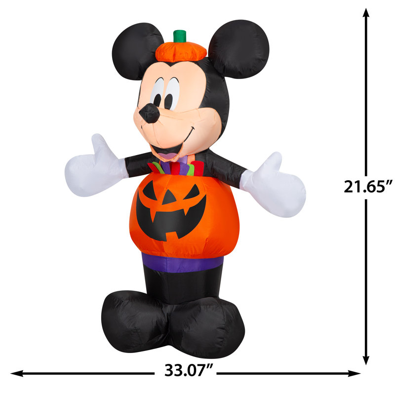 Airblown Mickey Dressed in Pumpkin Outfit Disney