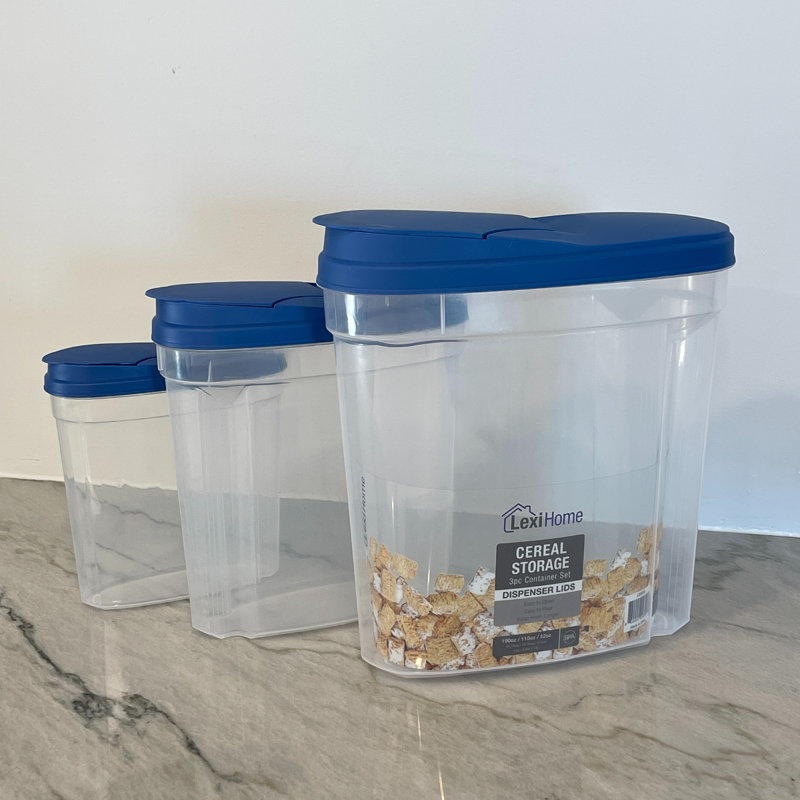 Distributeur de céréales en plastique Canister, Bleu