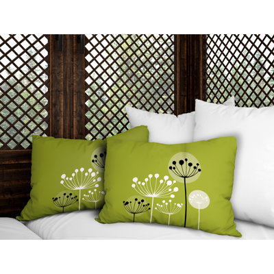 Polyester/Polyester Blend Lumbar Rectangular Indoor/Outdoor Pillow Cover & Insert