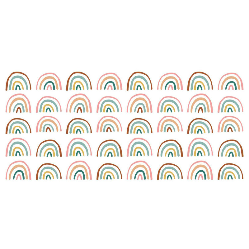 Adhésif décoratif rétro arc-en-ciel