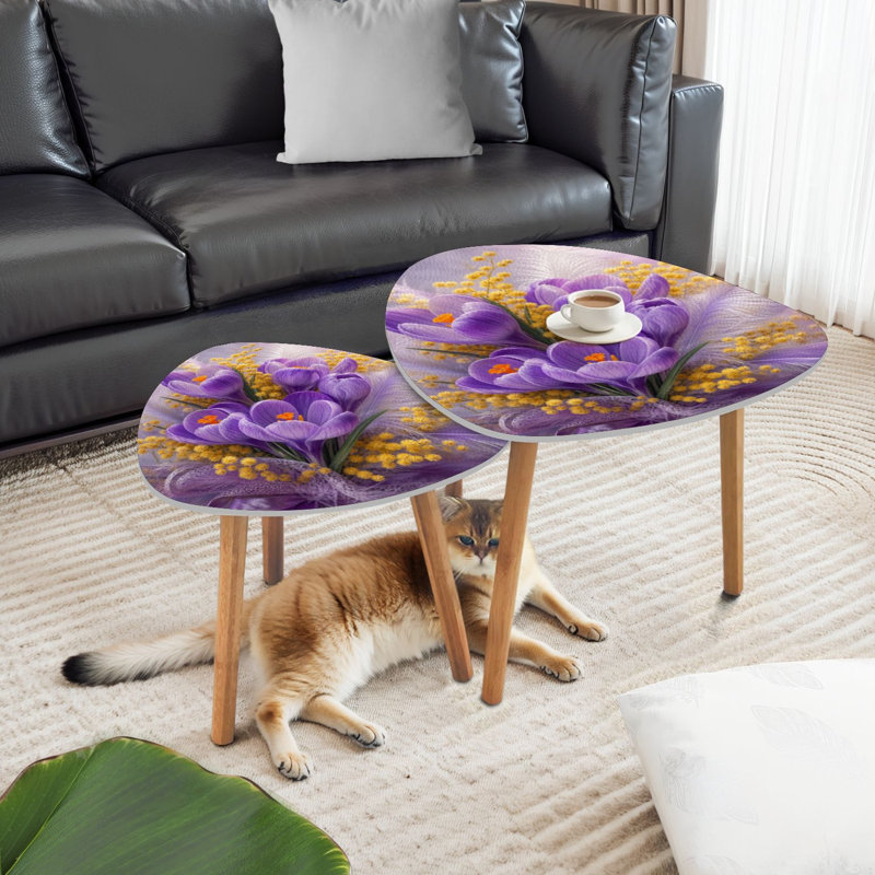 Ensemble de 2 tables gigognes Triangle Nest