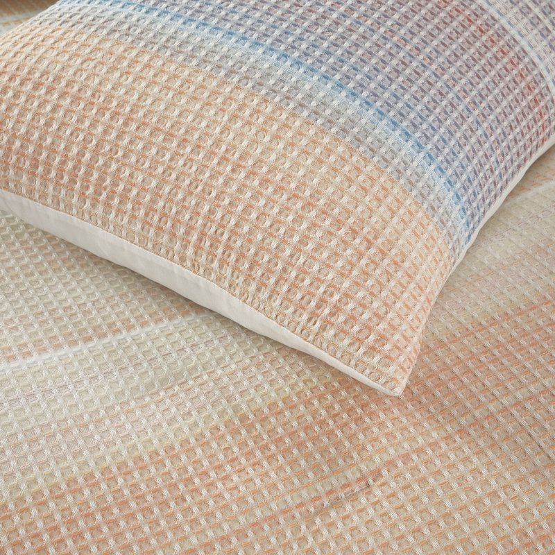 Cosette Ombre Stripes Comforter Set, California King + Additional Pieces, Pink Ombre