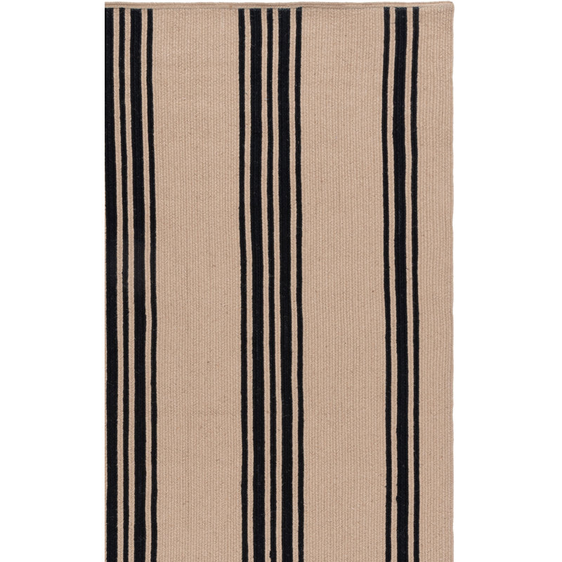 Hielm Hand Woven Jute Performance Striped Rug, Rectangle 8' x 10'