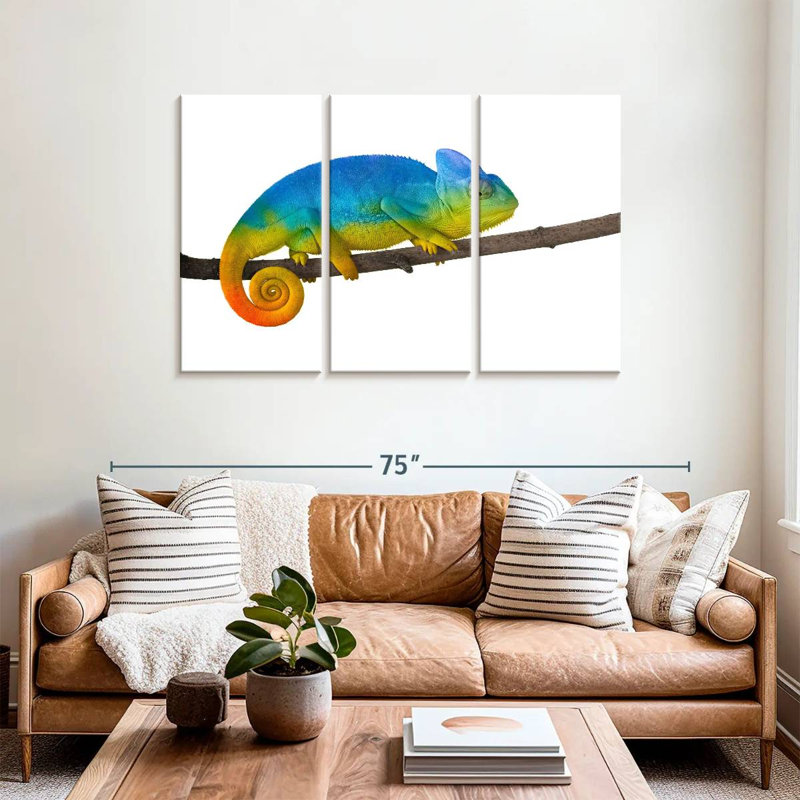 Brampt Vibrant Blue Chameleon, 36" H x 57" W