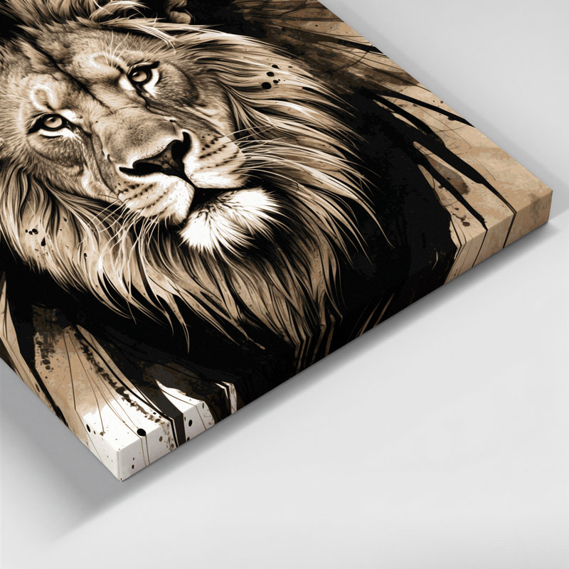 «Big Cats West African Lion», art mural sur toile, H 8 po x l 8 po