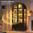 Freestanding Arch Display Cabinet with 3-Colour Light Modes and Motion Sensor-383128103