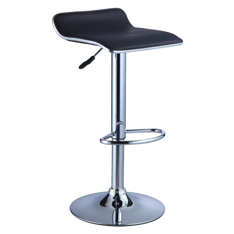 Tabouret de bar rotatif à hauteur ajustable Renea, Noir