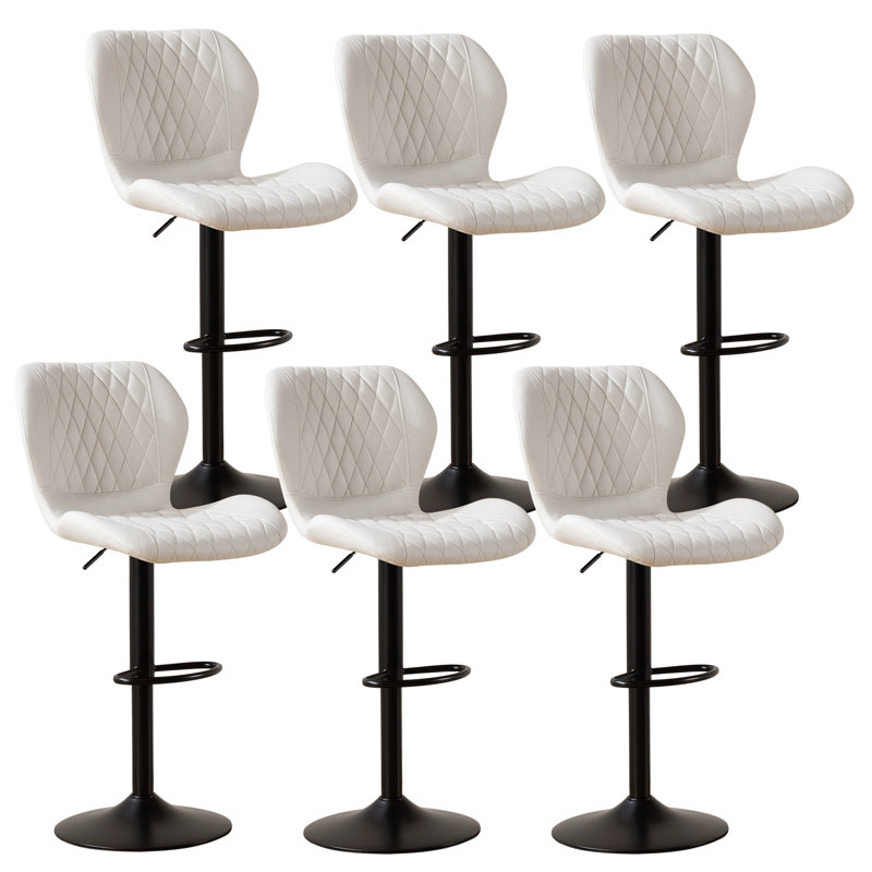 Tabouret de bar pivotant à hauteur réglable, Beige, 6