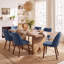 Petites chaises de salle à manger rembourrées en bois massif - Courbe ergonomique et rembourrage moelleux pour espaces multiples-1858175996